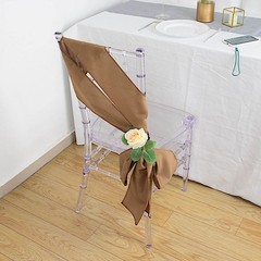 10 TAUPE Polyester CHAIR SASHES Ties Bows Wedding Party Ceremony Decorations