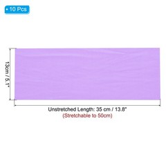 10Pcs 14×5″ Stretch Chair Sashes Bow Sash Elastic Chair Band Sashes Light Purple