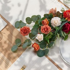 VEVOR Freestanding Flower Arrangements Wedding Orange Floral Centerpieces 4 Pcs