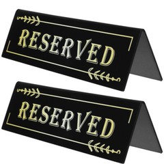 2Pcs Reserved Signs for Tables Inverted Triangle Card Set up Hotel Dining Room