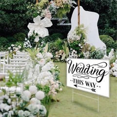 Wedding Direction Arrow Signs 3 Packs Wedding This Way Sign Double Sided Printed