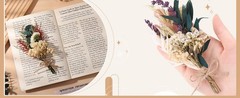 Fuyp Mini Boho Dried Flower Bouquet Set of 6 Natural Dried Flowers Small