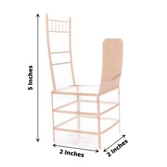 25 Clear Gold Plastic Favor Boxes Chair Shaped Party Gift Holders Party Events