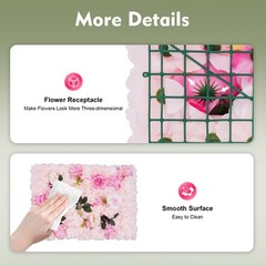 12pcs Artificial Flower Panels 24″x16″ Romantic Floral Backdrop Wedding Decor