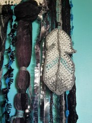 X Large 136cm heart dreamcatcher wall hanging teal black wedding decor blue grey