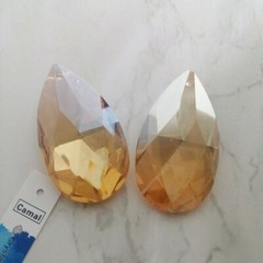 10pcs 60mm Cognac/Gold Champagne Water Drops K9 Crystal Pendant Prism Chandelier