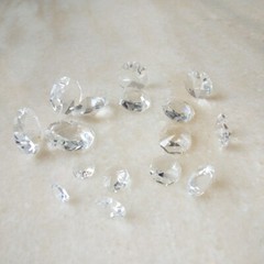 100pcs 10~24MM 2 Holes Octagonal Crystal Beads Prism Chandelier Curtain Part DIY