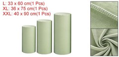 Set of 3 Cylinder Spandex Stand Covers, Light Green, Elastic Fabric-Large