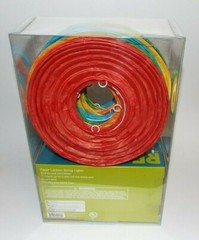 RE Multi-Color Round Paper Lantern Party String Lights 4″ Lanterns NIB