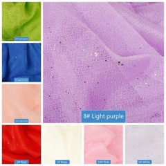 Sequin Organza Silk Fabric Tulle Wedding Decor Stage Backdrop Curtain Drape Trim