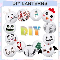 12Pcs Round Paper Lanterns Assorted Sizes (6″ 8″ 10″ 12″) for Home Decor, Res…