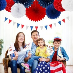 Fourth-4th of July Memorial-Day Party-Decorations – 31pcs Red Blue White Red