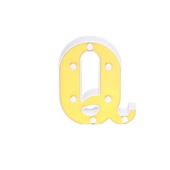 6″ tall GOLD Q LED Lighted Marquee Letters Sign Party Wedding Events Decorations