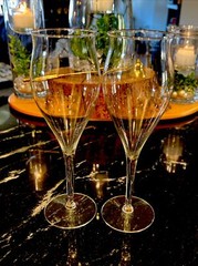 Classy Wedding Bride & Groom Wine Glasses Toast Champagne Flute Clear Glass