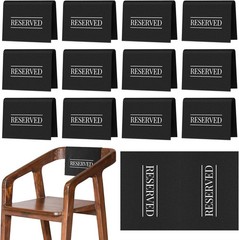 Reusable Black & White Reserved Signs for Weddings – Pack of 12 Durable Markers