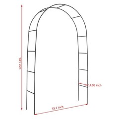 Wedding Garden Arch Arbor Trellis Archway for Climbing Plants Rack Outdoor Lawn