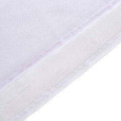 WHITE 10 ft x 10 ft Polyester Sheer Chiffon Dual Layer CURTAIN Rod Pockets Party