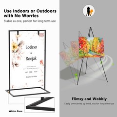 Wedding Welcome Sign Stand, 50”x30”x 20” Heavy Duty Easel Stan