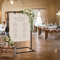 Sturdy Wedding Welcome Sign Stand – Black Metal Easel for Seating Charts & Event