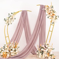 Wedding Arch Draping Fabric 1 Panel 29″ x 29″W x 216″L (Pack of 1) Dusty Rose