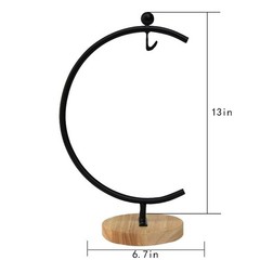Metal Ornament Display Stand – Terrarium Air Plant Holder, Iron Hanging Pot Hook