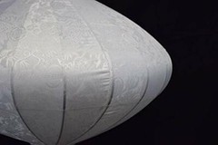 Quasimoon Medium Red Vietnamese Silk Lantern, Diamond by PaperLanternStore