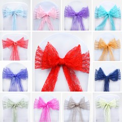 Lace CHAIR SASHES Bows Wedding Reception Party Dinner Fundraiser Decorations