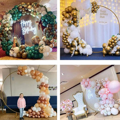 Round Backdrop Stand, Stable Balloon Arch Stand Metal Wedding Arch For Wedding