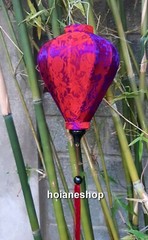 Set of 6 pcs 35cm Hoi An bamboo silk lanterns for home garden events decoration