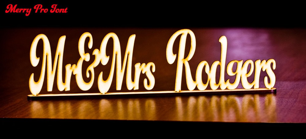Personalised Mr & Mrs + Custom MEDIUM LARGE Wooden Name MDF Plaques Sign Wedding