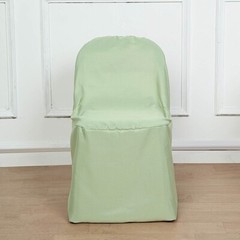 6 Sage Green Polyester FOLDING CHAIR COVERS Wedding Banquet Reception