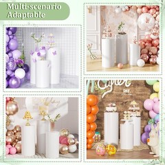 5Pcs Cylinder Stands for Party Pedestal Display Plinth Pillars for Wedding Decor