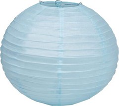4″6″8″10″12″14″16″18 Round Paper Lanterns Lamp Wedding 4″/10CM, Baby Blue
