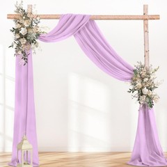 Lilac Wedding Arch Draping Fabric 1 Panel 29″ × 20FT Sheer Drapes Outdoor