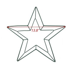 4pcs Wire Wreath 13.8 Inch Star Metal Wreath Form for Crafts Floral Wire Wrea…