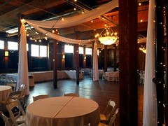 ONE 30ft x 10ft sheer white crushed voile draping panel for backdrops, weddings
