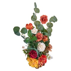 VEVOR Freestanding Flower Arrangements Wedding Orange Floral Centerpieces 4 Pcs