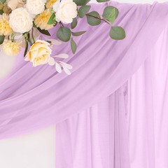 Lilac Wedding Arch Draping Fabric 1 Panel 29″ × 20FT Sheer Drapes Outdoor