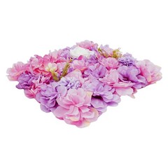 6X Artificial Flower Walls Silk Rose Hydrangea Floral Panels for Wedding 15*15in