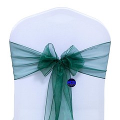 MDS Pack of 100 PCS Organza Chair Sashes Wider Dining Chair Bows Ribbon Tie B…