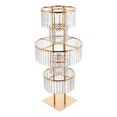Crystal Wedding Vases Iron Flower Rack Electroplated Stand Shelf Floor Mount