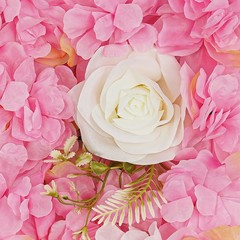 12Pcs Artificial Flower Wall Panel Silk Cloth Backdrop for Wedding Party Decor