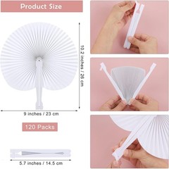 DIY-Friendly Bulk Paper Fans – 100 Round 9-Inch Wedding & Party Essentials