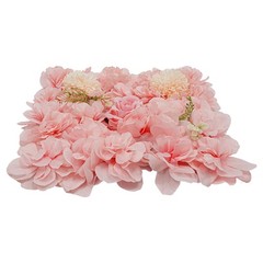 6pcs Artificial Flower Walls Pink Dahlia Rose Panels for Wedding Décor 15*15in