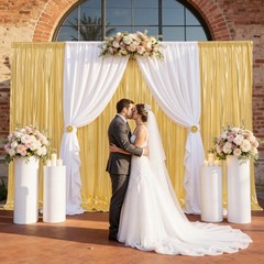 30x10FT Gold Sequin Backdrop Curtain Panels for Parties,Rich Gold Non-Sheddin…