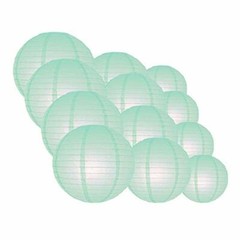 Quasimoon Round Paper Lanterns 12pcs Assorted Combo Party Pack – (12/10/8″) E…