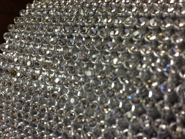 real stones rhinestone ribbon diamond sparkle crystal wedding cake banding