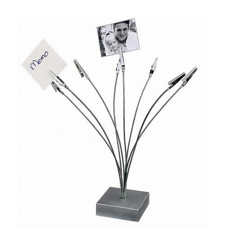 8-Branch Family Tree Picture Frame Holder, Card Photo Clips Holder Desk Stand…