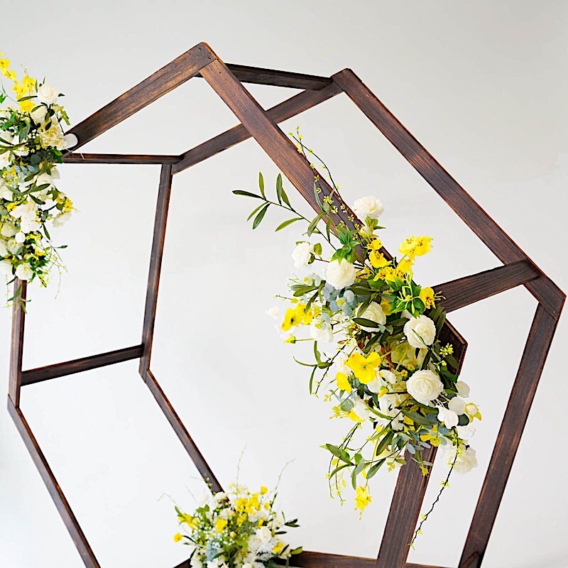 7 feet DARK BROWN Natural Wood BACKDROP STAND Wedding Arch Party Events Supplies