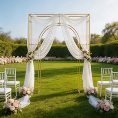 Wedding Arch Backdrop Stand 180*30*250cm Wedding Arches for Ceremony Square